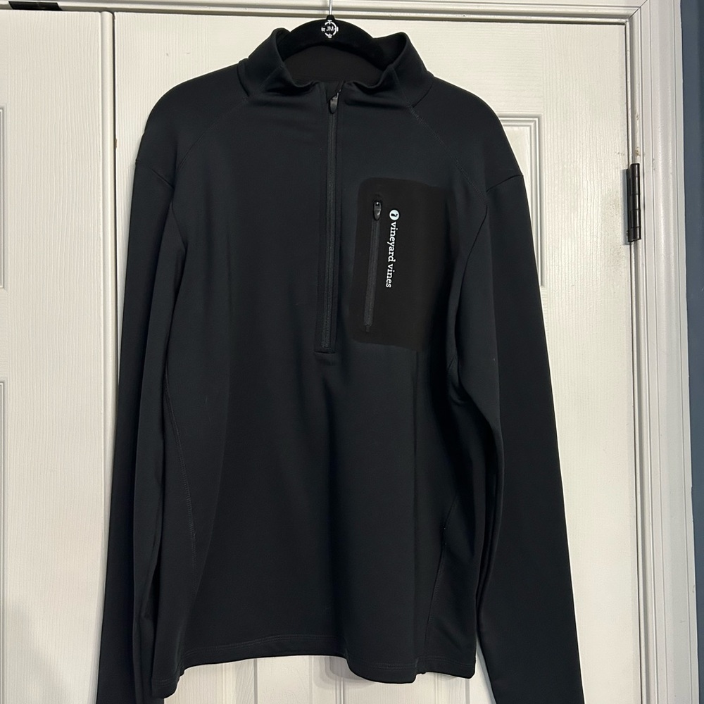 Vineyard Vines Black Performance Jacket With High… - image 1